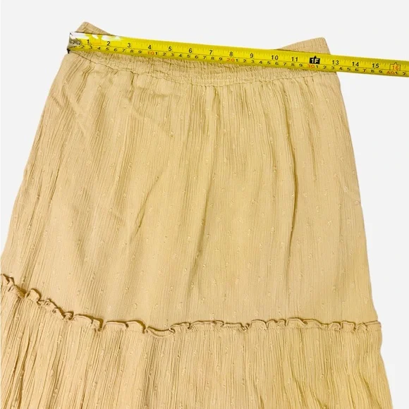 Sim & Sam tiered maxi skirt in beige/peach color size S - Picture 6 of 14